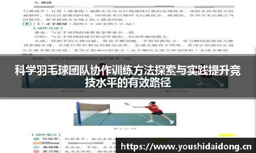 科学羽毛球团队协作训练方法探索与实践提升竞技水平的有效路径